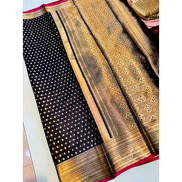ynf kanchipuram handloom pure silk saree with gold jari and pink border