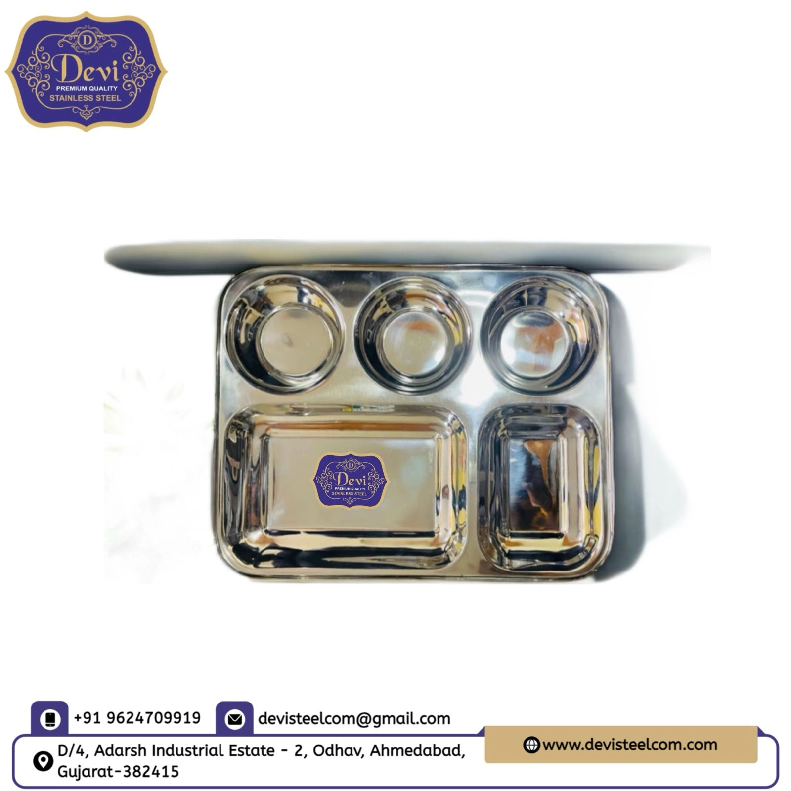 STAINLESS STEEL 5 IN 1 COMPARTMENT PLATES-1