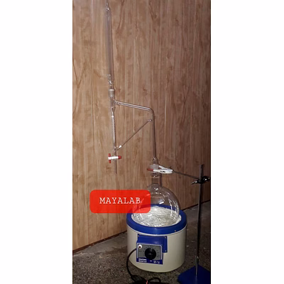 borosilicate glass clevenger apparatus with 1000 ml flask, 10 ml clevenger & liebig condenser