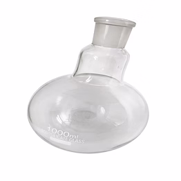 round bottom flask with standard joint 1000ml capacity single neck 24/29mm borosilicate glass laboratory flask
