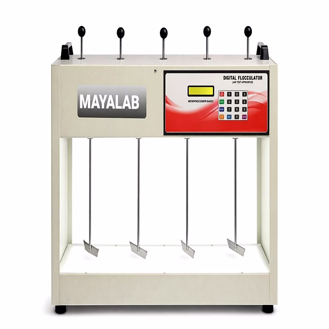 jar test apparatus for water treatment plant laboratory – flocculator with adjustable speed stirrer