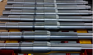 Shafts Mid size: Length: 500 mm to 2000 mm, Dia. 25 to 350 mm