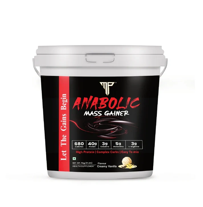 Muscle Performance Anabolic Mass Gainer 5kgs 11 LBS, Creamy vanilla-12613100