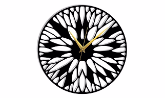 Trademubarak Metal Analog Wall Clock, Stylish Clock for Living Room, Home Decor