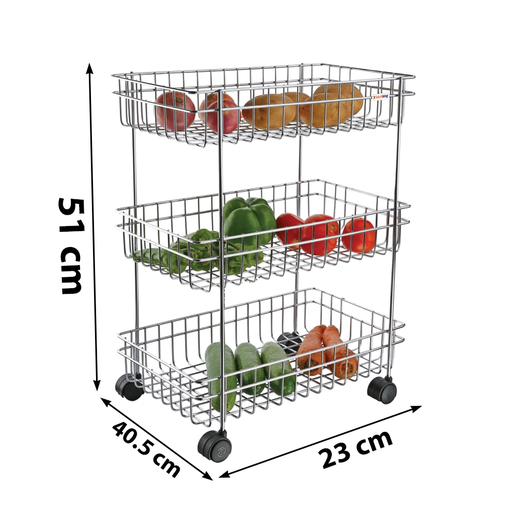 Multipurpose Vegetable Trolley 3 Tier-2