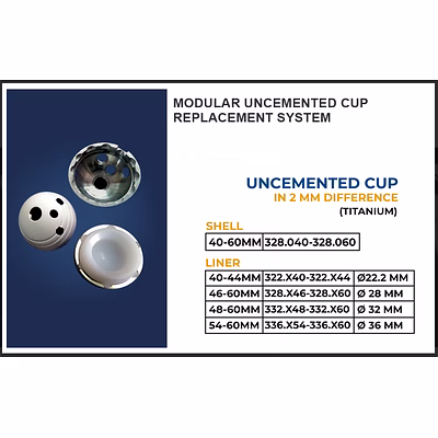 orthotech india pvt ltd modular uncemented cup replacement system