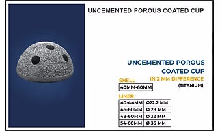 UNCEMENTED POROUS COATED CUP