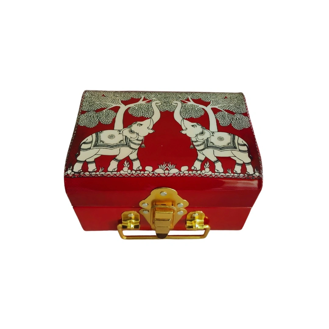 TRUNK BOX WITH ELEPHANT PRINT-12617424