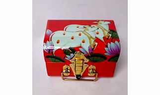 TRUNK WITH COW PRINT