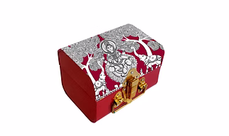Trunk with Gajalakshmi print