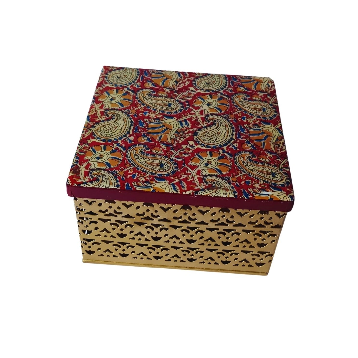 KALAMKARI SQUARE BOX-1