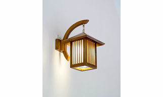 LOUVER TEAK WOODEN WALL LAMPS