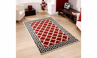 Flat Weave Cotton Punja Dhurrie, Hand Woven Cotton Rug