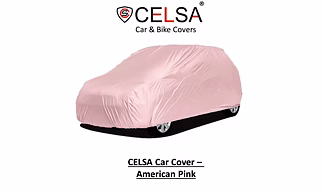 CELSA Car Cover - American Pink (For All Cars & Models) (With Side Mirror Pockets)