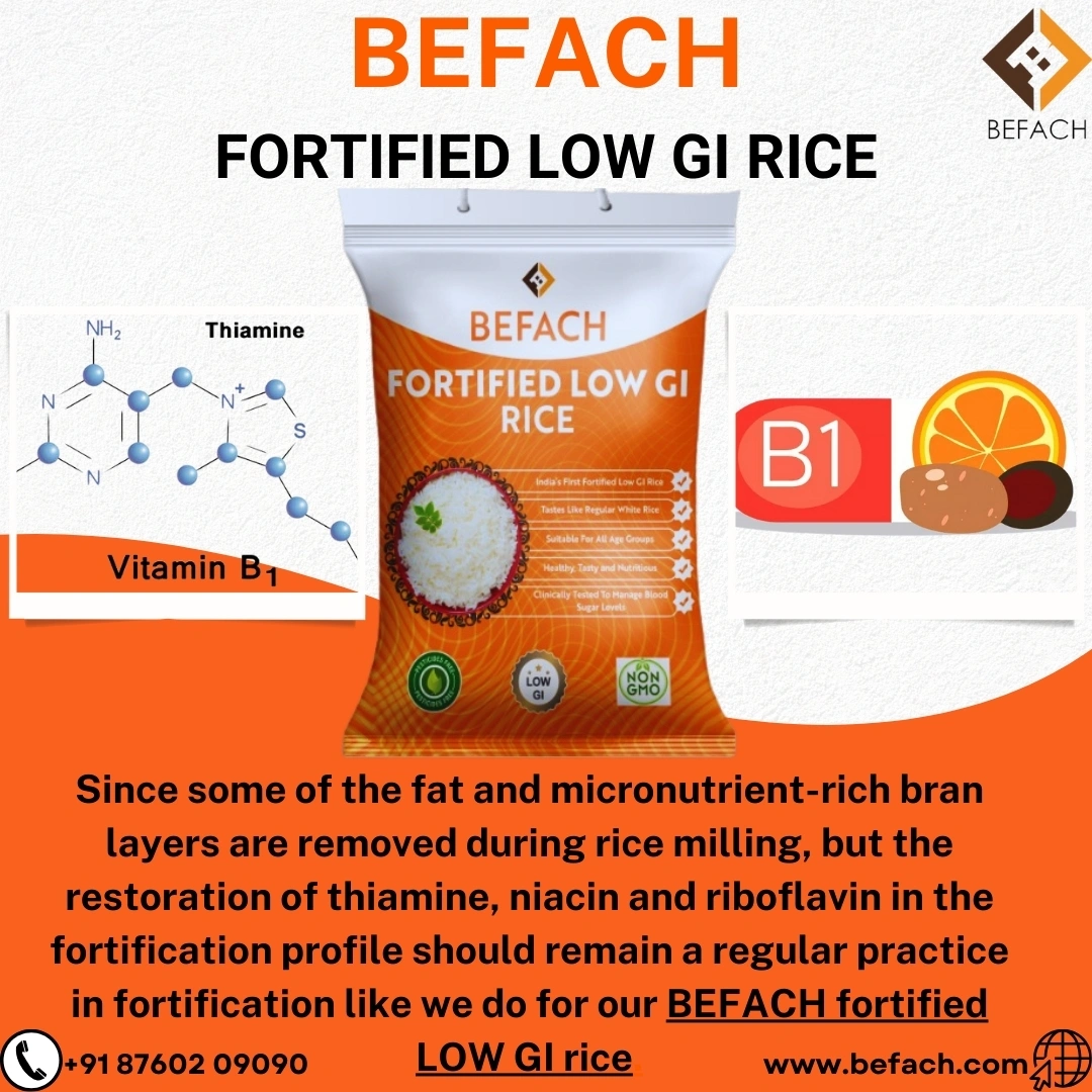 Befach Fortified Low GI Rice | Certified by National Institute of Nutrition | Low Sugar | Low GI | No Pesticides, Non GMO, Perfect for Diet &amp; Diabetic People | 4.5 kg (Pack of 1)-4