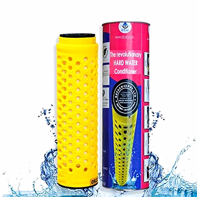 dcal d'cal - hard water softener | for complete house | protects taps, pipes & bathrooms | reduces dry skin & hair loss | easy to use | 1 year life | no maintenance | food grade