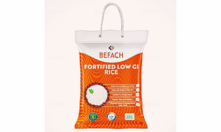 Befach Fortified Low GI Rice | Free of Pesticides, Non GMO, Certified Low GI & Low Sugar White Rice Perfect for Diet & Diabetic Patients (4.5 Kgs)
