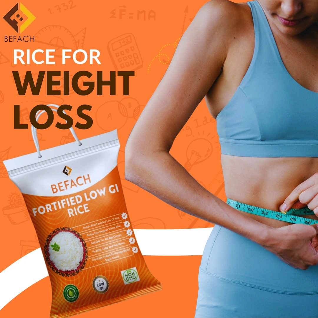 Befach Fortified Low GI Rice | Free of Pesticides, Non GMO, Certified Low GI &amp; Low Sugar White Rice Perfect for Diet &amp; Diabetic Patients (4.5 Kgs)-1