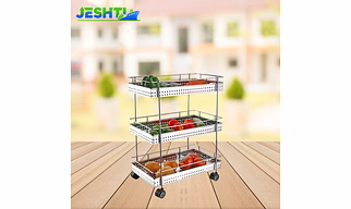 Vegetable Trolley Perforated  Tripple