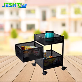 kitchking rotating trolley perforated 3 tier