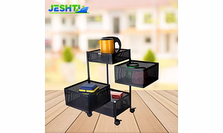 Rotating Trolley Perforated 4 Tier