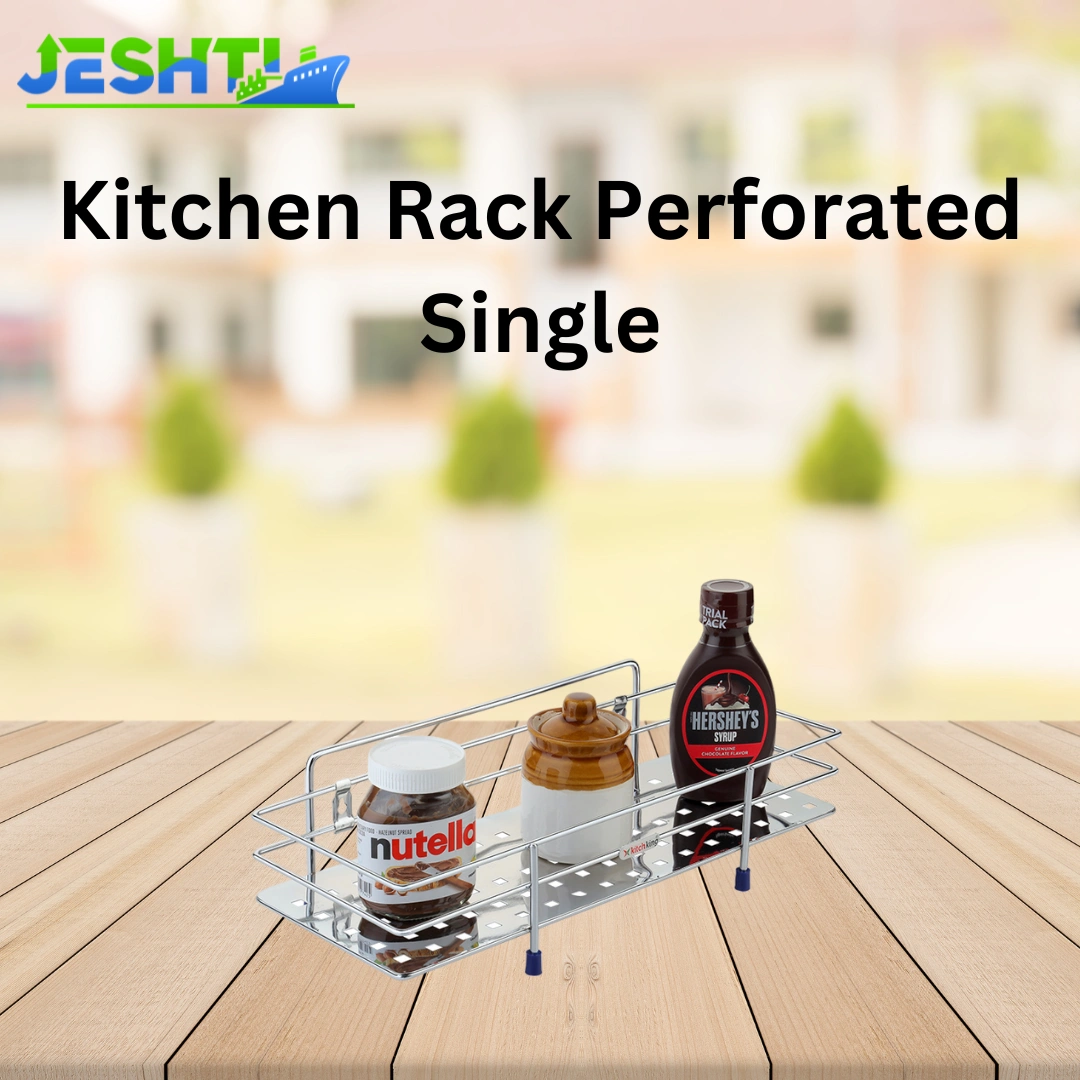 Kitchen Rack Perforated Single-Silver-Single-Stainlesssteel-1