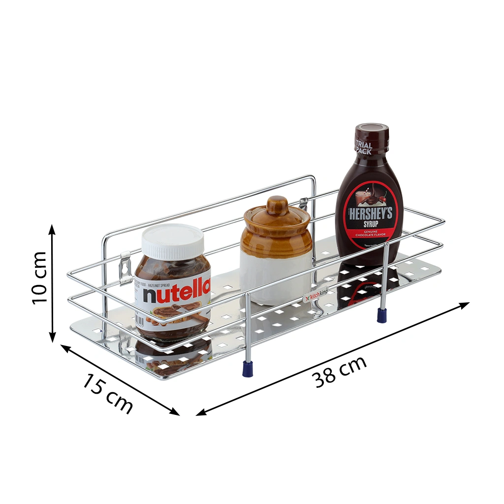 Kitchen Rack Perforated Single-Silver-Single-Stainlesssteel-2