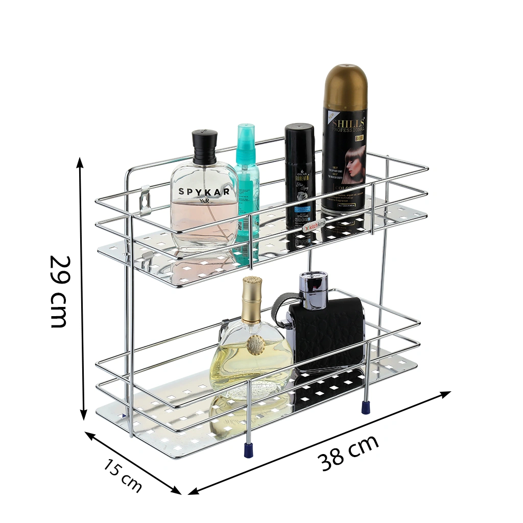 Kitchen Rack Perforated Double-Silver-Double-Stainlesssteel-2