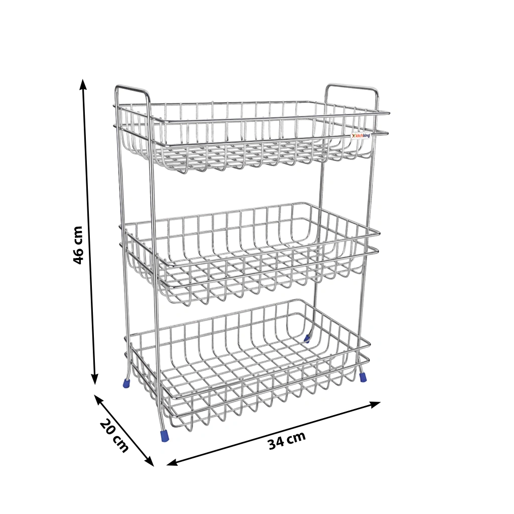 Vegetable Stand Trolley Triple-2