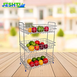 vegetable stand trolley triple