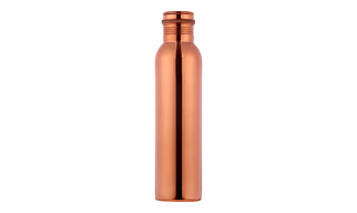 Pure Copper Water Bottle 1000 Ml Capacity Glossy