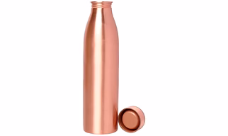 Pure Copper 900 ml Drinking Bottle with Lacquered Exterior for Ayurvedic Benefits