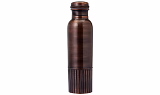 Pure Copper Water Bottle with Brown Antique Finish