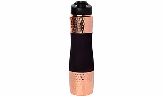 Pure Copper Sipper Water Bottle - 1000 ml Dark Cherry