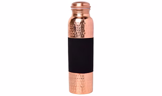 Pure Copper Ayurvedic Water Bottle 1L - Stylish Color Pattern