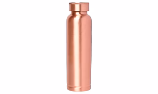 900ml Ayurvedic Copper Fanta Bottle - Elegant Etching Design