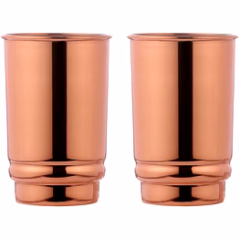 copper tumblers set of 2 - 350ml, lacquer-free pure copper