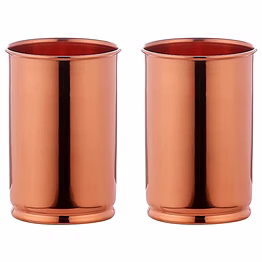 pure copper plain tumbler 300ml - lacquer-free & unlined