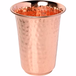 hammered pure copper tumbler 300ml chemical-free finish