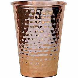 pure copper large hammered tumbler | classic finish