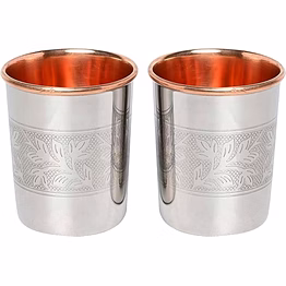 copper & stainless steel tumbler set of 2