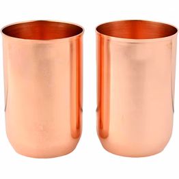 pure premium copper tumblers - set of two, 350ml