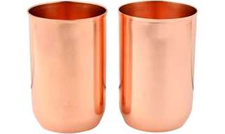 Pure Premium Copper Tumblers - Set of Two, 350ml