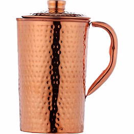 hammered finish pure copper water jug - 1.5 litre