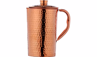 Hammered Finish Pure Copper Water Jug - 1.5 Litre