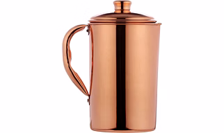 Pure Unlined Copper Pitcher 1.5L - Smooth Glossy Look