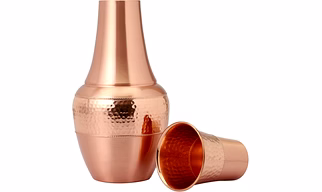 Pure Copper Bedside Water Carafe & Tumbler Set - 1.4L