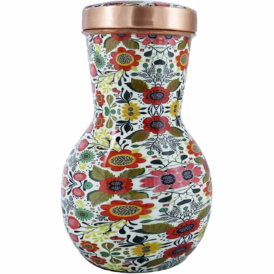 1.5l pure copper bedside water carafe & tumbler set