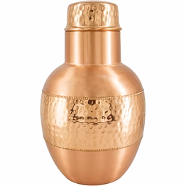 premium pure copper bedside carafe set - 1.8 litre