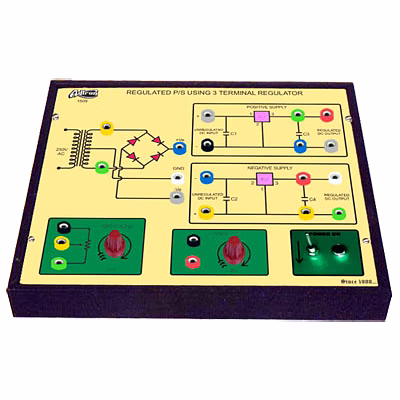 adtron regulated power supply using 3 terminal ( 78 xx , 79 xx ) trainer